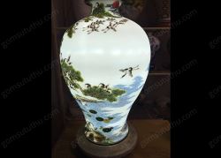 Đèn dáng dế vẽ tay bách hạc