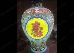 Đèn đùi dế hoa văn Phúc - Lộc - Thọ